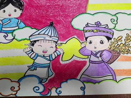 少数民族手抄报之苗族 #绘画 #画画 #少儿美术 #创意美术 #手抄报 #手抄报模板 #少数民族 #苗族