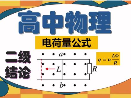 高中物理二级结论,电磁感应相关的电荷量计算公式
#高中物理 #高中物理知识点