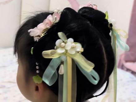 短发宝宝也可以扎好看的古风发型啦#编头发教程 #儿童编发教程 #儿童编发教学 #女童编发 #编发造型