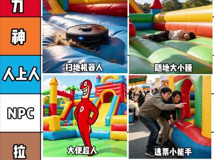 锐评小时候充气城堡里的神奇宝贝(第二期)#童年回忆 #充气城堡 #逆天 #抽象