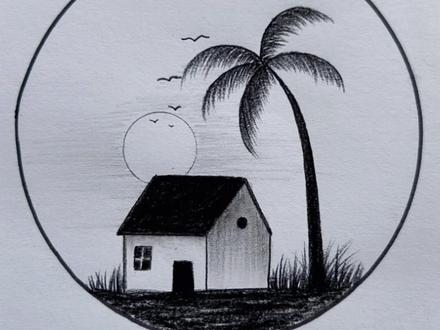 房屋这样画简单好看,你学会了吗?#简笔画 #一起学画画