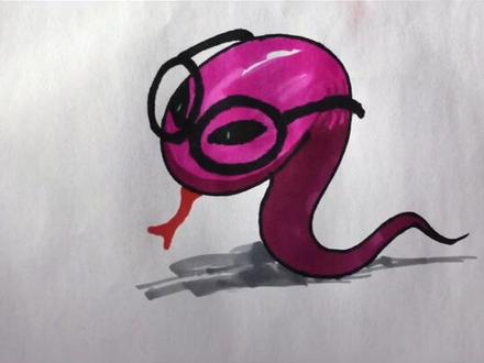 传说中的正版眼镜蛇#简笔画 哈哈哈哈哈哈哈哈