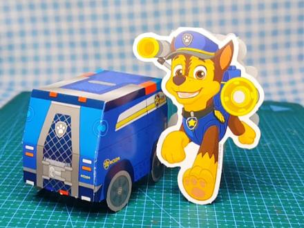 《汪汪队》阿奇开警车🚓来做冰沙喽 #汪汪队 #立体手工 #玩具@DOU+小助手