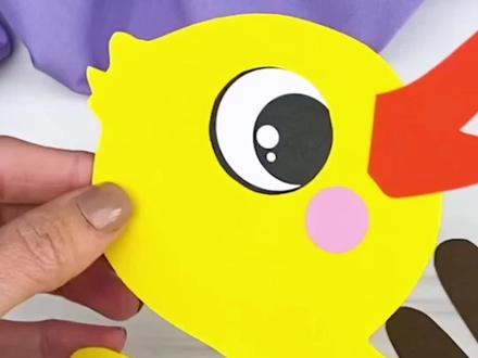 幼儿剪纸,纸鸭子#幼儿手工 #鸭子简笔画