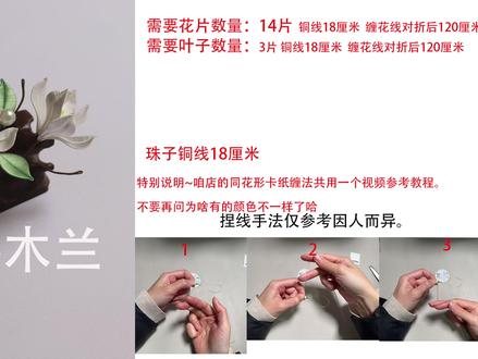 64号【望春木兰】发簪缠花新手教程