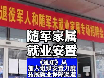 不限户口、优先安排编制!随军家属就业安置最新通知
