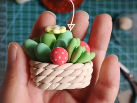 一个小编筐教程#手工diy #超轻粘土手工 #diy