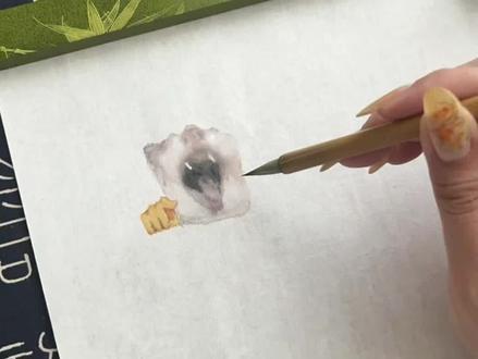 今天画爆笑猫 #挑战用国画画表情包 #猫meme #国画猫meme #诚实一口黑金烘焙粮