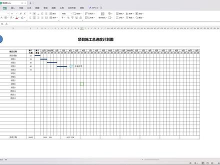 20分钟讲清楚,WPS excel制作全自动项目工程进度横道图完整版 #excel #wps #横道图 #表格
