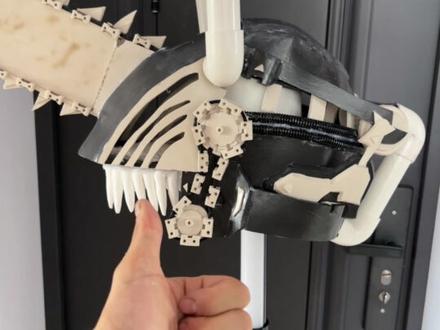 电锯人制作过程… #模型 #cos道具 #电锯人 #电次