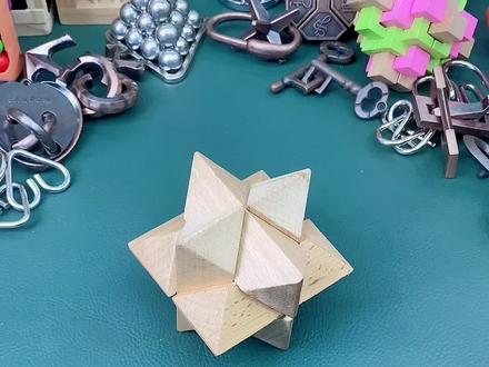 鲁班锁八角球安装解法教程#鲁班锁 #孔明锁 #益智玩具 #木制玩具 #智力玩具 #好物推荐🔥 #动手动脑#木质玩具