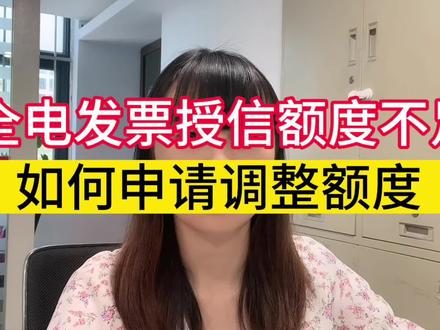全电发票授信额度不足,如何申请调整额度
#会计 #会计实操秘籍 #会计实操 #全电发票 #财务 @DOU+上热门