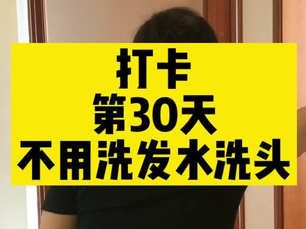 第30天不用洗发水洗头、做个满月总结#不用洗发水洗头 #秃顶#杭州秃顶男 #养护头发