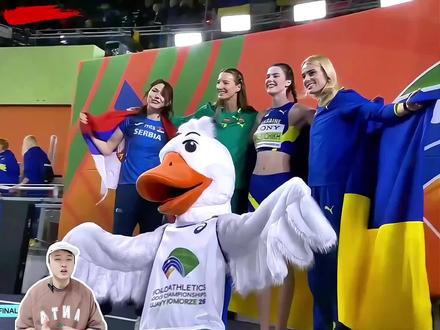 #波兰室内世锦赛 女子跳高决赛#玛胡奇克 2米01登顶,#托佩奇 #奥利斯拉格斯 #列夫琴科 1米99并列亚军