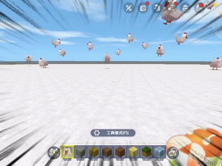 迷你世界:猪也可以在天上飞?解压玩法,小鸡小猪在天上飞的方法