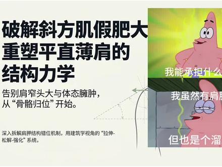 溜肩体态差,肩窄显头大,破局之法。 #肩颈拯救者 #斜方肌 #肩膀疼 #溜肩 #斜方肌肥厚