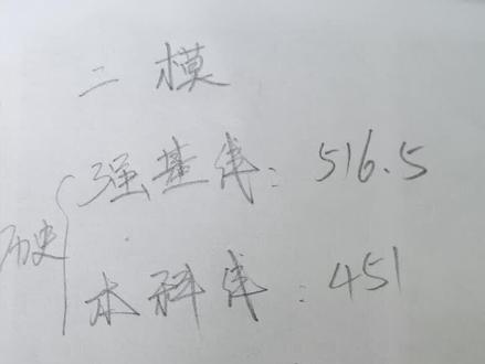 保定高三二模,强基线,本科线。#高考