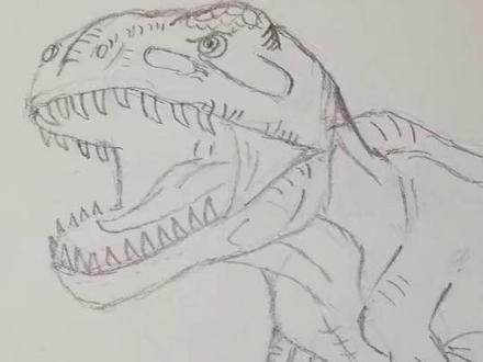 巨兽龙 #恐龙 #霸王龙 #儿童画 #简笔画 #侏罗纪