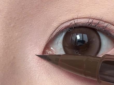 内眦赘皮这下知道怎么开眼角和画眼线了吧!! #新手化妆 #眼线 #开眼角画法 #内双肿眼泡