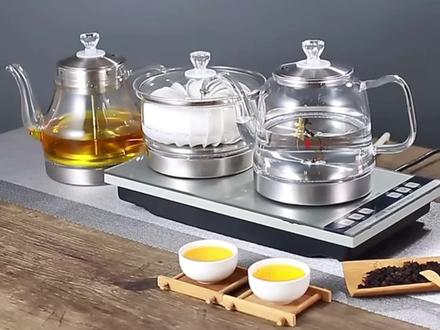 新茶派全自动底部双上水电热烧水壶,家用泡茶具专用一体嵌入式茶具炉#茶具好物推荐 #煮茶器 #高档大气上档次 #茶台