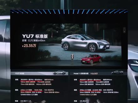 比特斯拉还要便宜三万块!小米YU7标准版封神了! #小米YU7标准版 #小米YU7 #特斯拉modely #新车上市购车权益