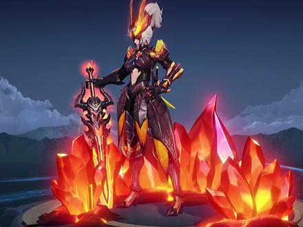 曾经很火的皮肤,花木兰水晶猎龙者#画质感人 #王者皮肤素材 #水晶猎龙者