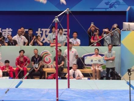 茶茶的单杠!好棒!#张博恒 #全国体操锦标赛