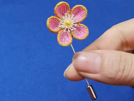 梅花胸针教程一#纯手工编绳 #手工编织零基础教学
