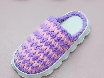 #冰条钩鞋教程 #手工diy #手工钩织 麦穗花拖鞋教程