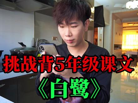 挑战背诵五年级课文《白鹭》背多少就吃多少钱的美食!