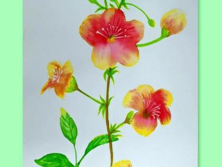 相不相信我用普通水彩笔一分钟一样可以教你画出好看的画,你学会了嘛?#一学就会系列 #跟我一起学画画 #水彩笔画 #画花卉 #零基础教学 @抖音小助手 @DOU+小助手