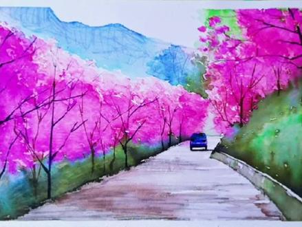 相不相信我用普通水彩笔就能画出水彩感觉的风景画,简单漂亮吧,一起画一画吧#水彩笔画 #风景画 #一起学画画 #想画就画 #手绘 @DOU+小助手 @抖音小助手
