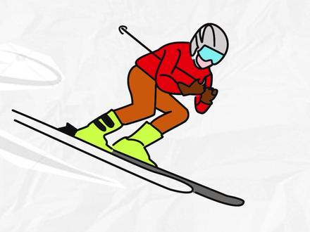 再出个高山滑雪#致敬勇士 #冬季奥运 #简笔画 #北京冬奥会