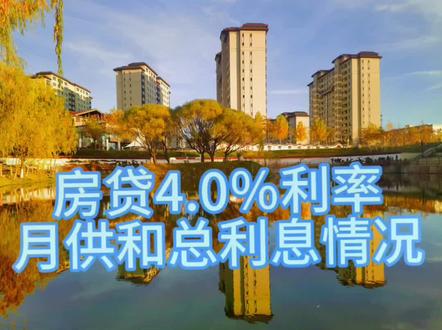 贷款20年
利率4.0%的情况下
每个月月供和总利息情况#伊宁市 #同城房产 #利率下调 #贷款利率计算方法 #银行贷款