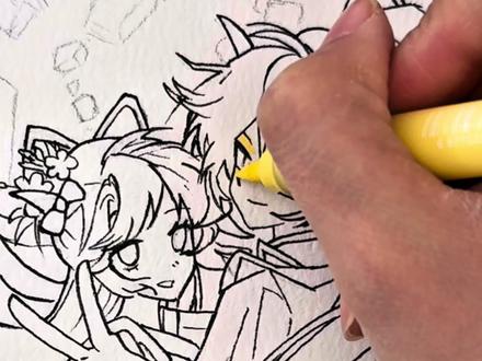 喜美大军在哪里?画个喜美陪大家跨年啦!元旦快乐! #喜美 #喜美cp #喜羊羊 #美羊羊 #你发图我来画