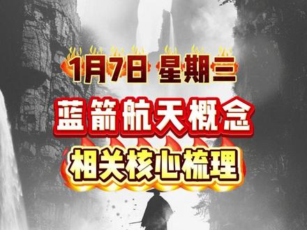 蓝箭航天概念相关核心梳理#证券 #股票 #大盘分析 #短线交易