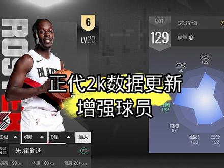 2k正代数据更新增强平民球员#美职篮全明星