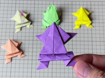 立体折纸童年小青蛙 #亲子时光 #儿童手工 #创意手工 #折纸教程