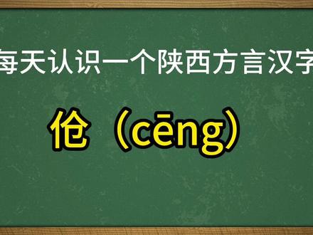 每天一个陕西方言:伧