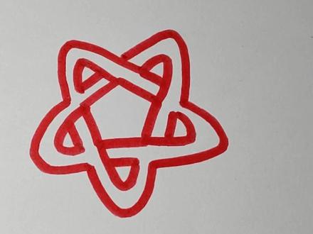 用五边形画缠绕的五角星简笔画#一学就会系列 #跟着抖音学画画 #亲子简笔画 #零基础学画画 #绘画 @DOU+小助手