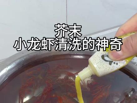 这网上学的芥末清洗小龙虾真的管用,#生活小妙招 #小龙虾 #小龙虾的清洗处理方法