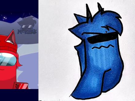 喜欢跳舞的蓝色小精灵。 #简笔画