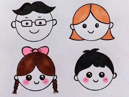 【晓林简笔画第477篇】用圆圈画一家三代人 #简笔画 #想画就画 #简笔画教程 #每日一画 @抖音小助手