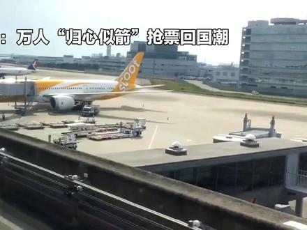 日本机场万人抢票回国:内容为Ai生成请谨慎甄别