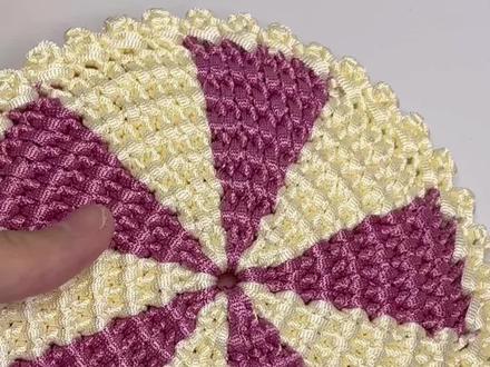 圆形坐垫教程#纯手工编织 #钩针编织 #钩针编织教程