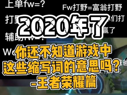 队友经常对我说Fw,Lj什么的,原来是这个意思