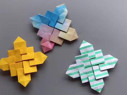 之前的紫阳花有些复杂,今天来折简版的#折纸 #手工