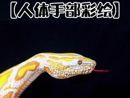 #人体彩绘#绘画#画画#艺术#黄金蟒我手很好玩哦@DOU+小助手