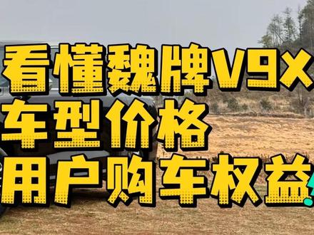 一个视频带你看懂魏牌V9X上市价格以及8大权益 #开魏牌接好运 #魏牌V9X内有风骨 #魏牌V9X