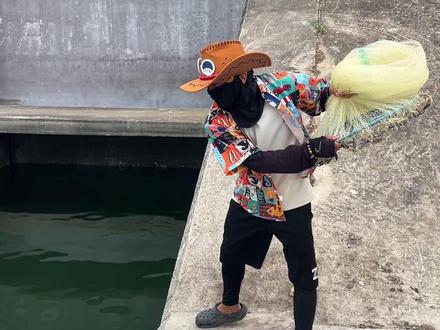 兜兜转转,还是逮海罗非的运? #撒网捕鱼 #赶海抓鱼